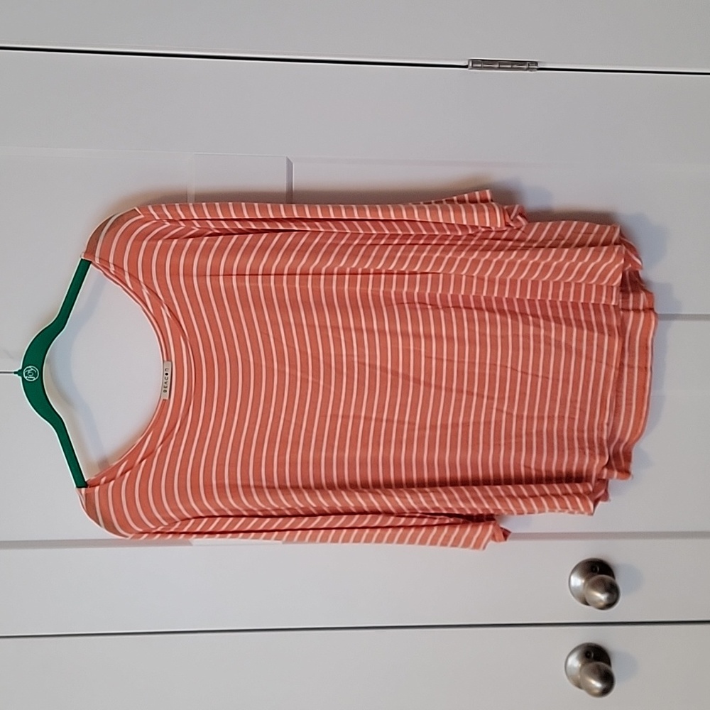 Beacon Coral and White Striped Women's Tunic